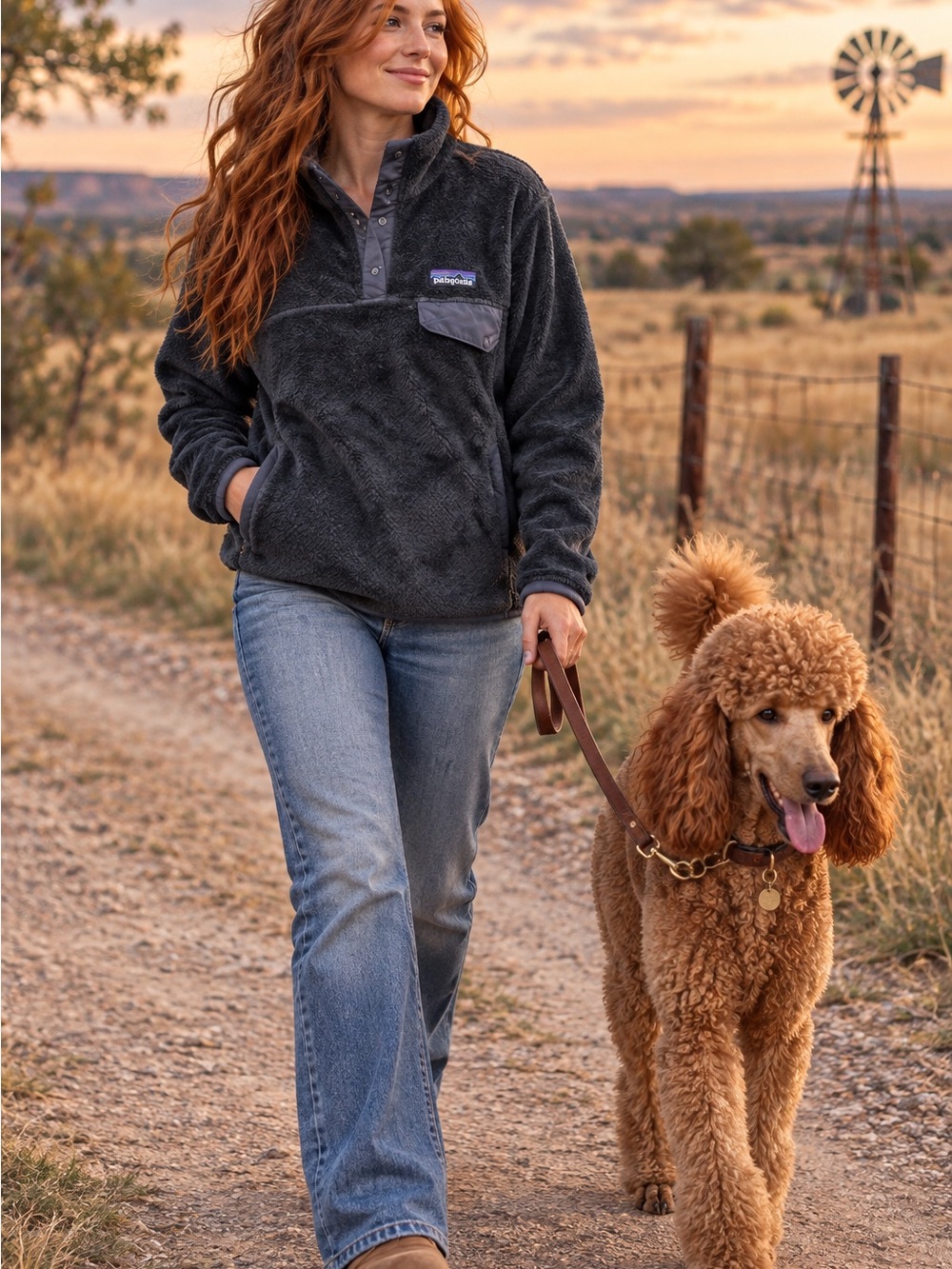 Patagonia Black Fleece Pullover with Chest Patch #1131CL